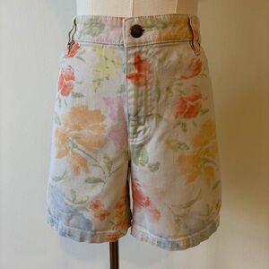 Lauren Ralph Lauren Floral Denim Shorts Size 12